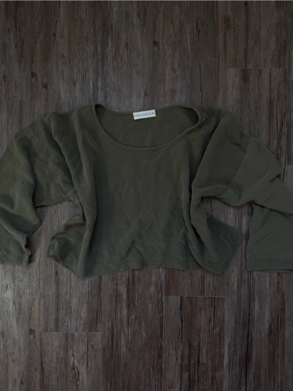 Olive Green Crop Top